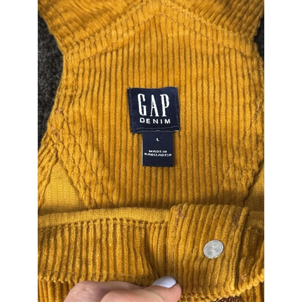 Gap Skirtall Girls Large Gold/Mustard Corduroy Button Down Overall Jumper Dress